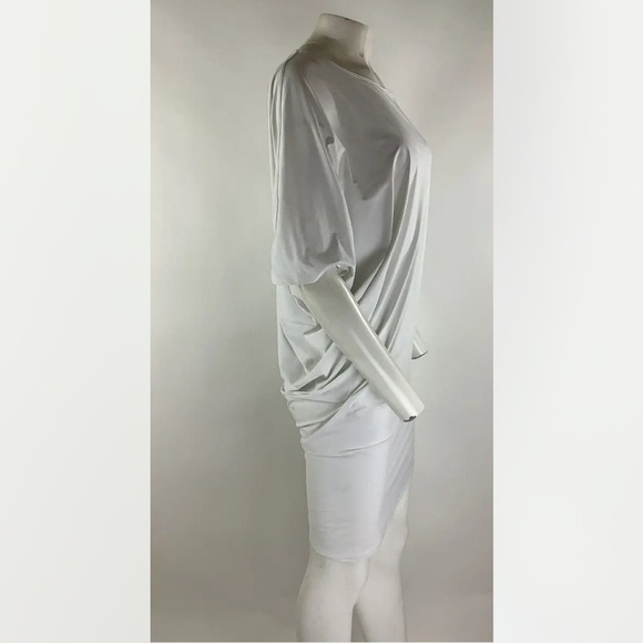 Athleta Sz XS Sunlover Hilo SPF 50+ Dress White Nylon Spandex Asymmetric - Picture 4 of 9